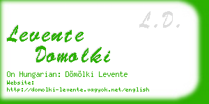 levente domolki business card